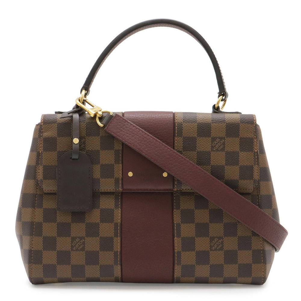 LOUIS VUITTON Damier Bond Street Handbag Crossbody Bag Brown Bordeaux Purple